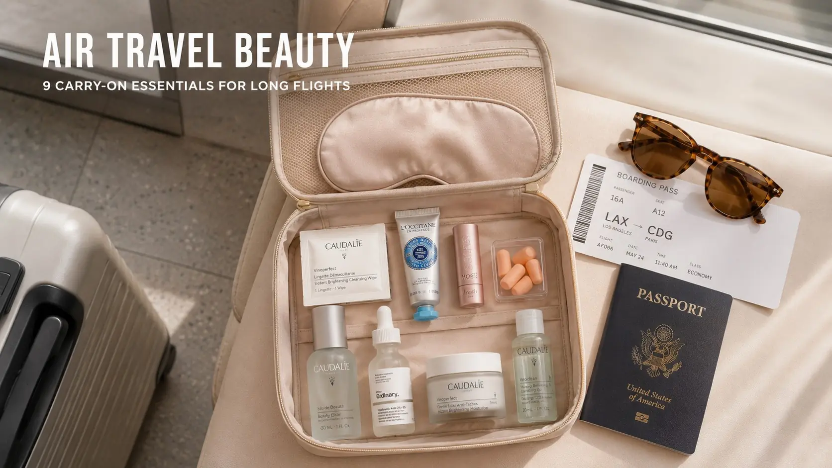Air Travel Beauty: 9 Carry-On Essentials for Long Flights