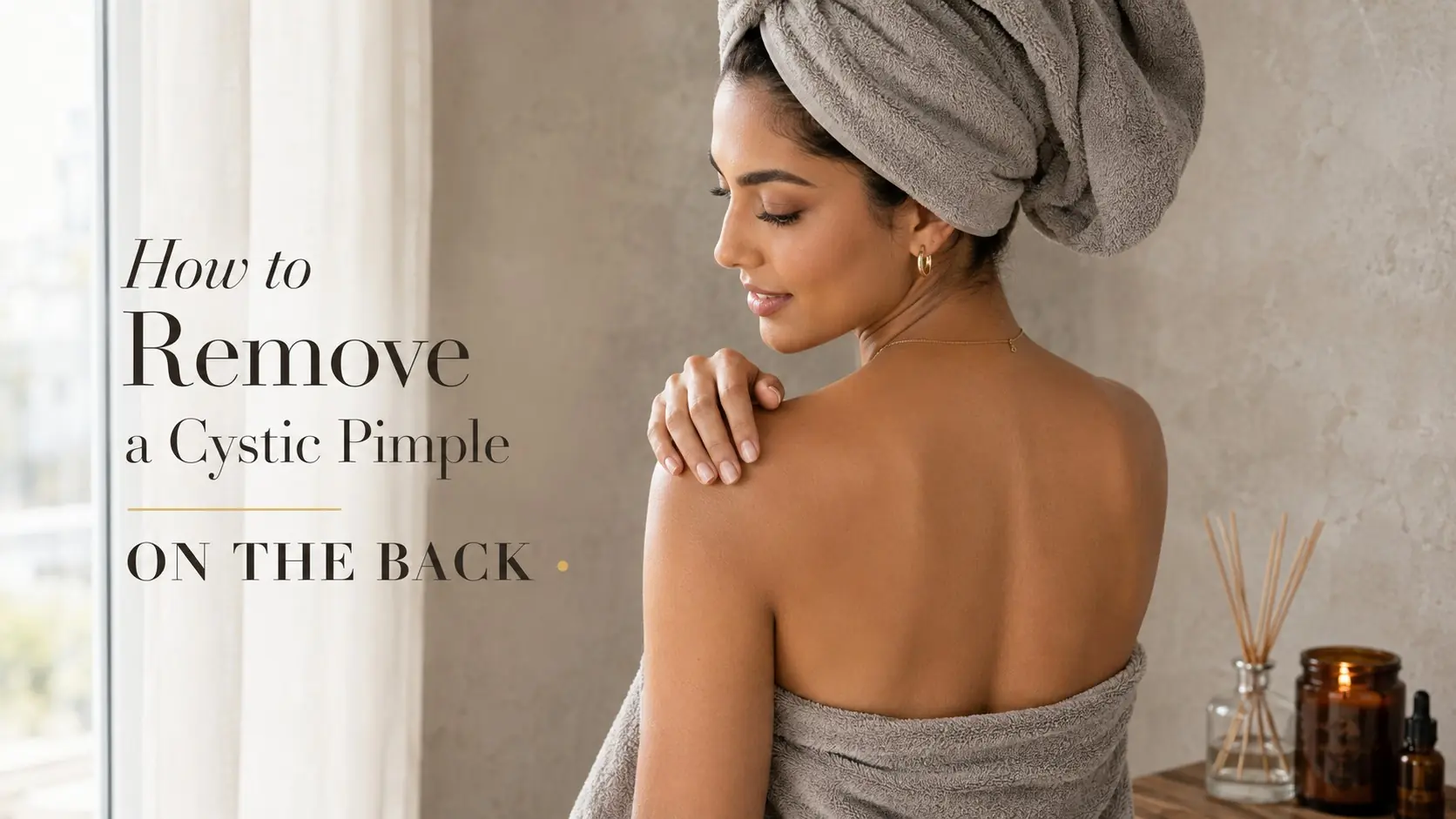How to remove a cystic pimple on the back