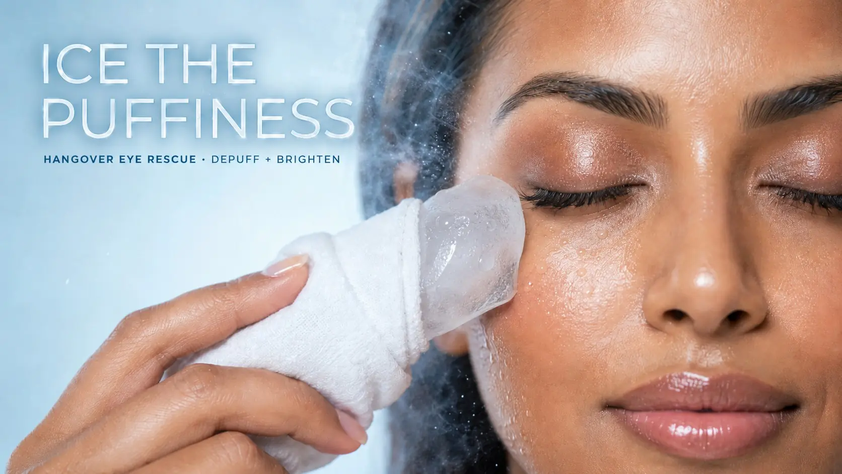 Ice for under eye puffiness: fix hangover eyes fast