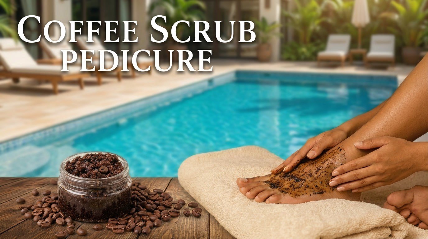 Coffee Scrub Pedicure for Tired, Swollen Feet