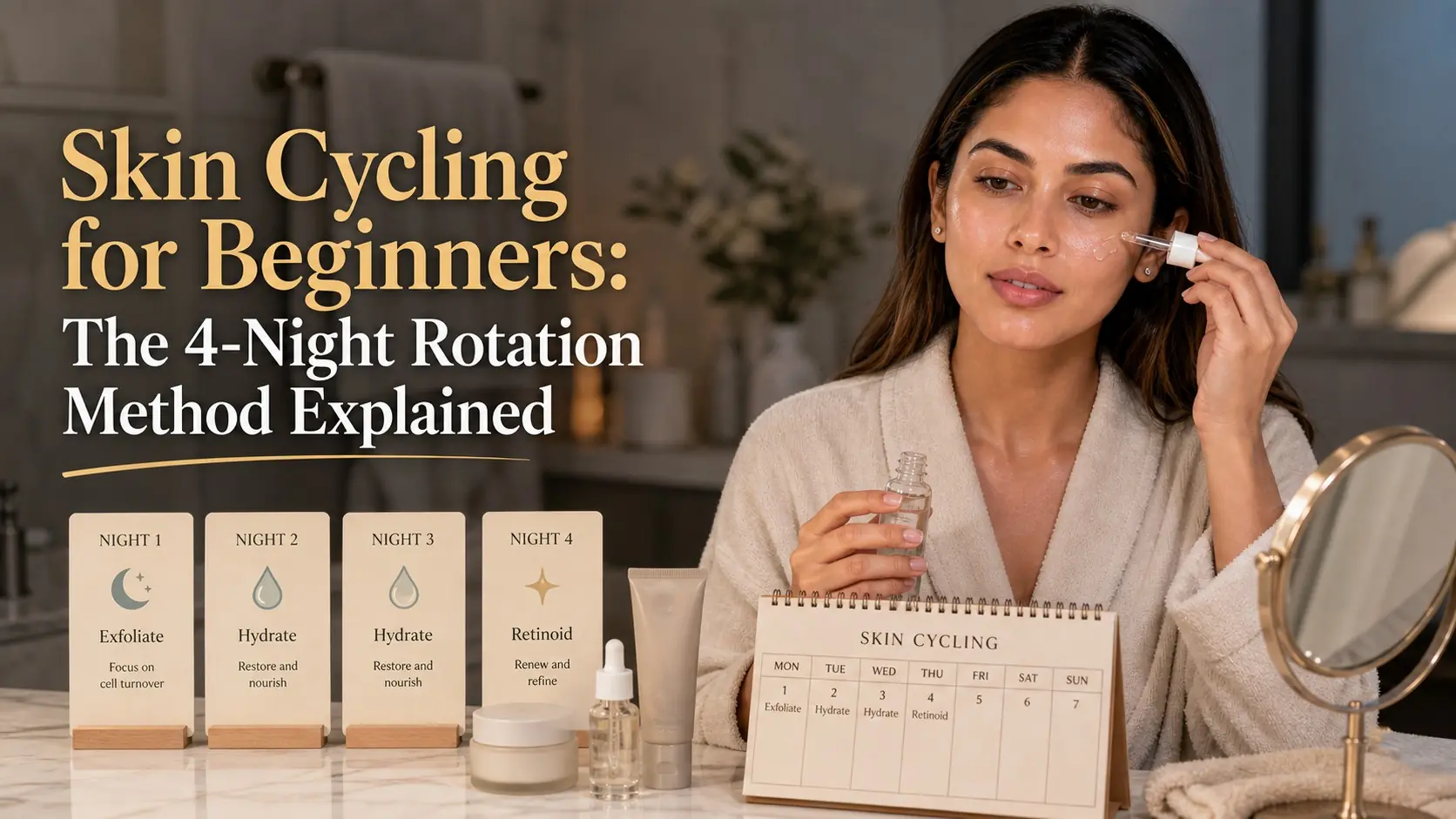 Skin Cycling for Beginners: The 4-Night Rotation Method Explained