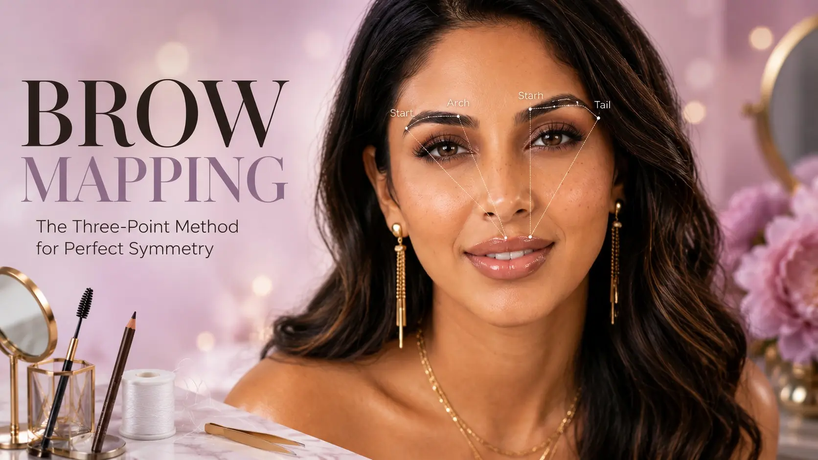 Brow mapping: the three-point method for symmetry