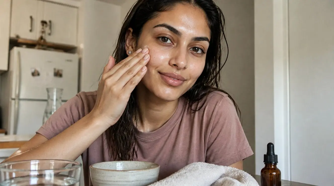 Kaira illustrating dolphin skin in a candid home photograph