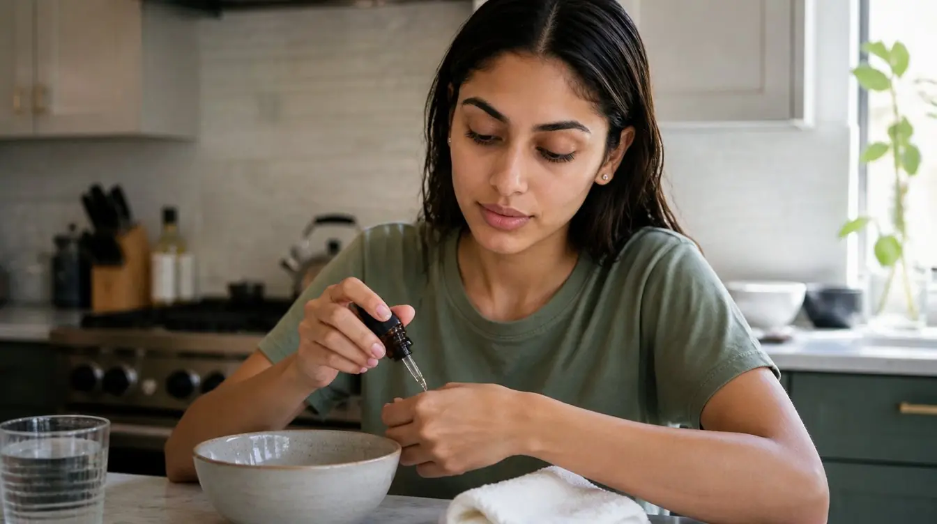 Kaira illustrating glycerin in a candid home photograph