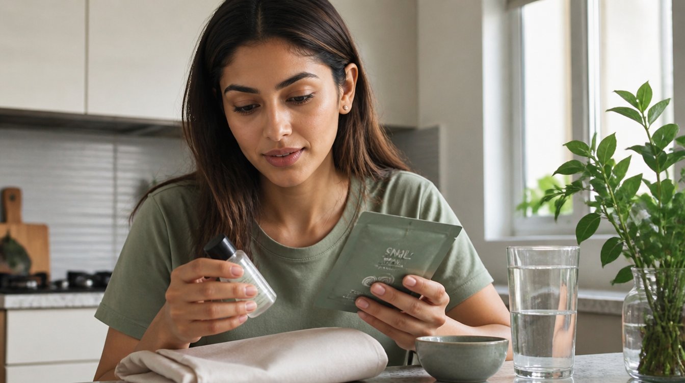 Kaira illustrating Is K-Beauty in India Overhyped in a candid home photograph
