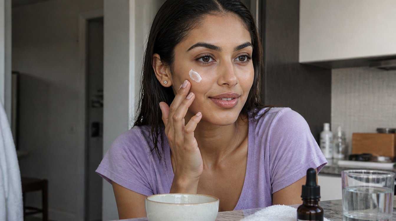 Kaira illustrating Skin Barrier in a candid home photograph