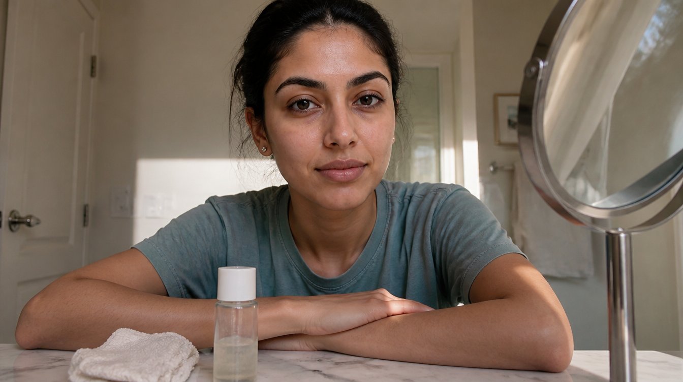 Kaira illustrating these skin mistakes you make in a candid home photograph